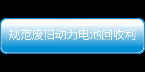项行门联动力电池动回收合开五部展执规范废旧法专利用